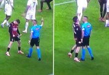 Skandaloze gjyqtari shkelmoi me dashje Saelemaekers se festoi pritjen e Maignan (VIDEO)